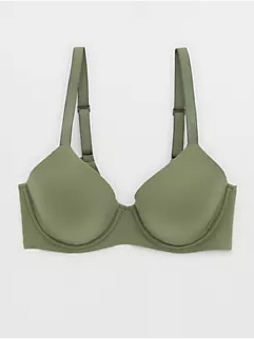 NWT Aerie Smoothez Full Coverage Lightly Lined bra, 32C, Olive Fun green